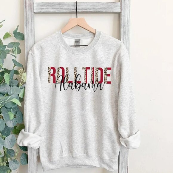 Ash Color Alabama University Sweatshirt, University Football Team Fans Sweatshir - Picture 1 of 3